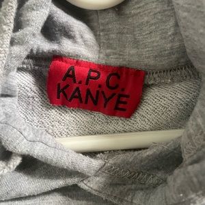 A P C x Kanye West x Kanye West Gray Hooded Sweatshirt XXL